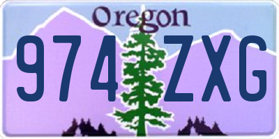 OR license plate 974ZXG