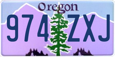 OR license plate 974ZXJ
