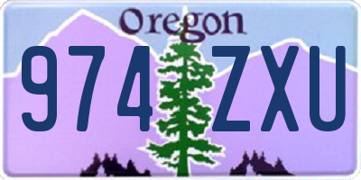 OR license plate 974ZXU