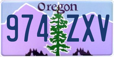 OR license plate 974ZXV