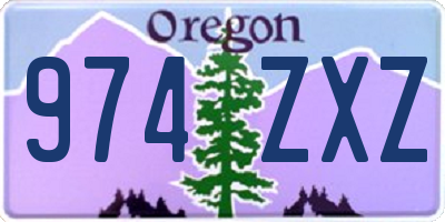 OR license plate 974ZXZ