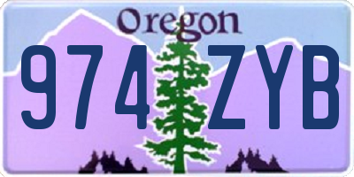 OR license plate 974ZYB