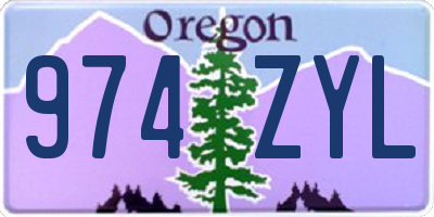 OR license plate 974ZYL