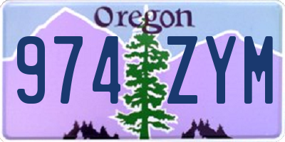 OR license plate 974ZYM