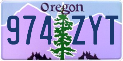 OR license plate 974ZYT