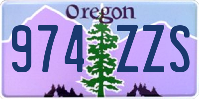 OR license plate 974ZZS