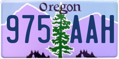 OR license plate 975AAH