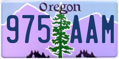 OR license plate 975AAM
