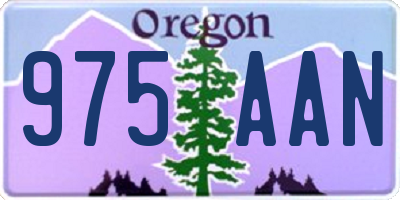 OR license plate 975AAN