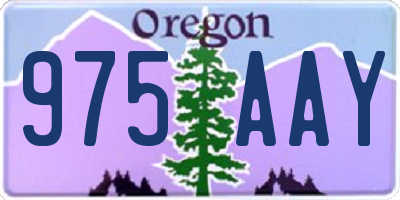 OR license plate 975AAY