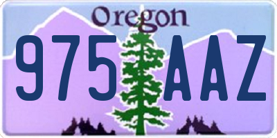 OR license plate 975AAZ