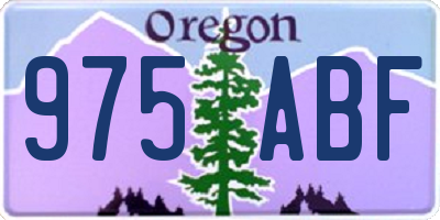 OR license plate 975ABF