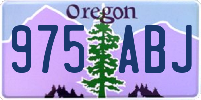 OR license plate 975ABJ