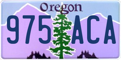 OR license plate 975ACA