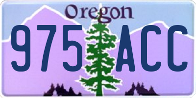 OR license plate 975ACC