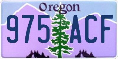 OR license plate 975ACF