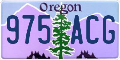 OR license plate 975ACG