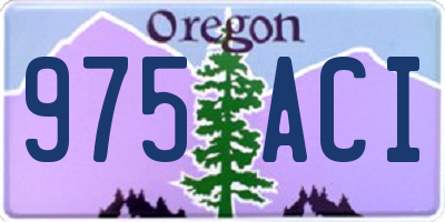 OR license plate 975ACI