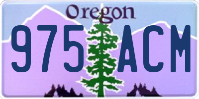 OR license plate 975ACM