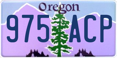 OR license plate 975ACP