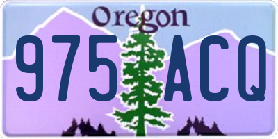 OR license plate 975ACQ