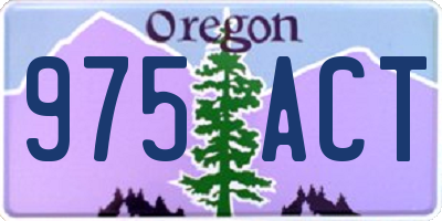 OR license plate 975ACT