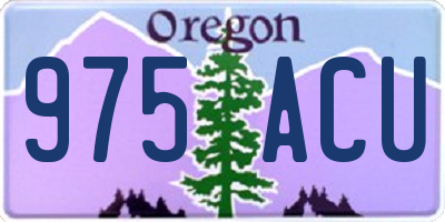 OR license plate 975ACU