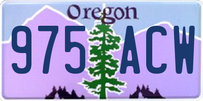 OR license plate 975ACW