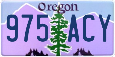 OR license plate 975ACY