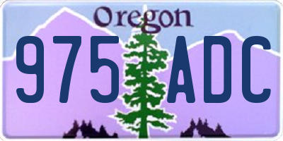 OR license plate 975ADC