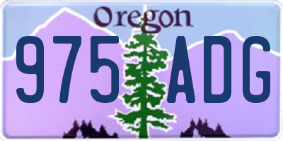 OR license plate 975ADG