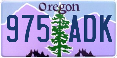 OR license plate 975ADK