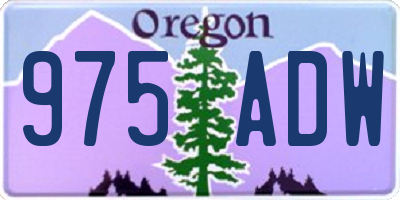 OR license plate 975ADW