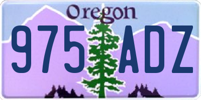 OR license plate 975ADZ