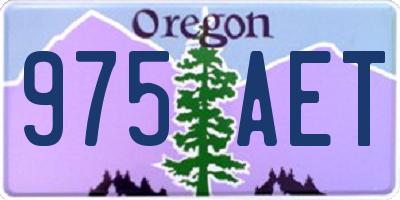 OR license plate 975AET