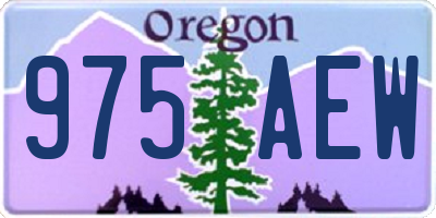 OR license plate 975AEW