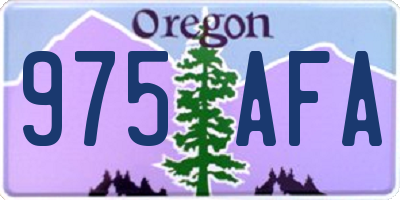 OR license plate 975AFA
