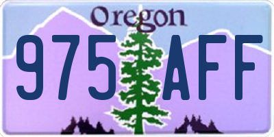 OR license plate 975AFF