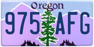 OR license plate 975AFG