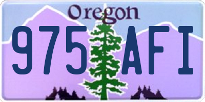 OR license plate 975AFI
