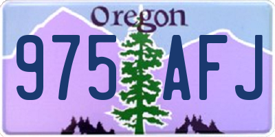 OR license plate 975AFJ