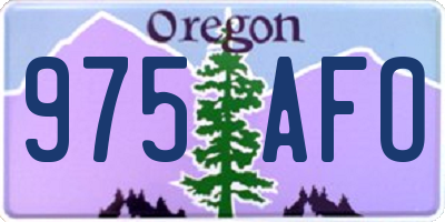 OR license plate 975AFO
