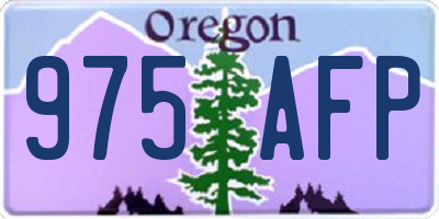 OR license plate 975AFP
