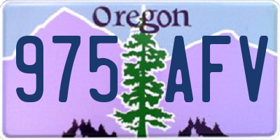 OR license plate 975AFV