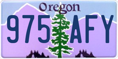 OR license plate 975AFY