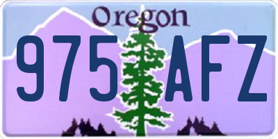 OR license plate 975AFZ