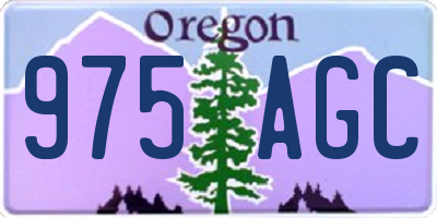 OR license plate 975AGC