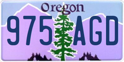 OR license plate 975AGD
