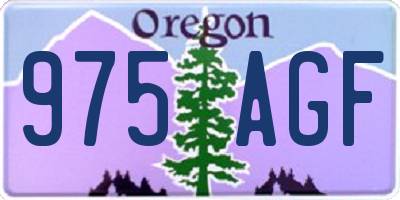 OR license plate 975AGF