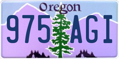 OR license plate 975AGI